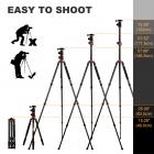 TM2534T professionale fotocamera treppiede in alluminio portatile viaggio treppiede 76