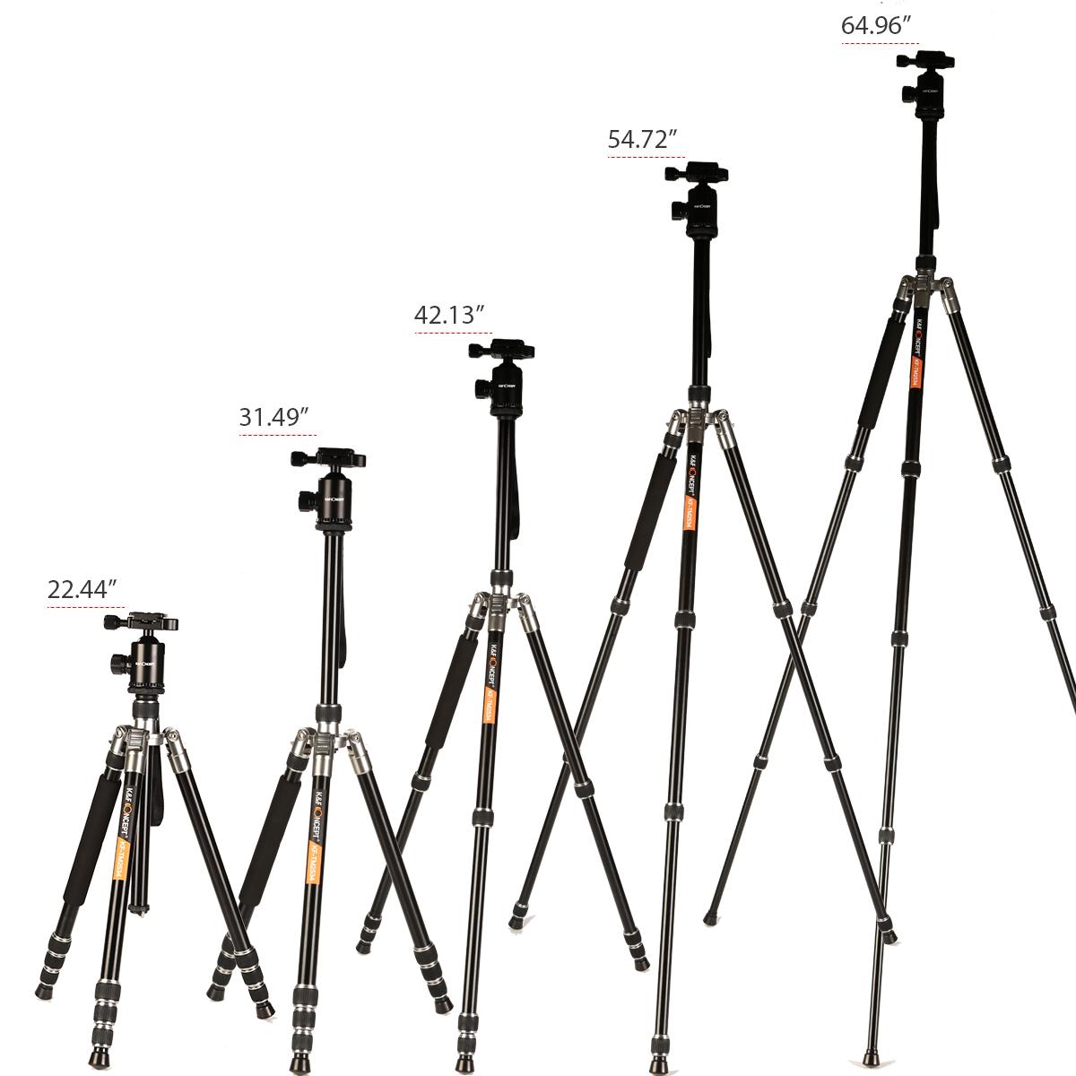 K&F Concept TM2534 DSLR Fotoğraf Makinesi Tripod Monopod Kiti Canon, Nikon Uygundur