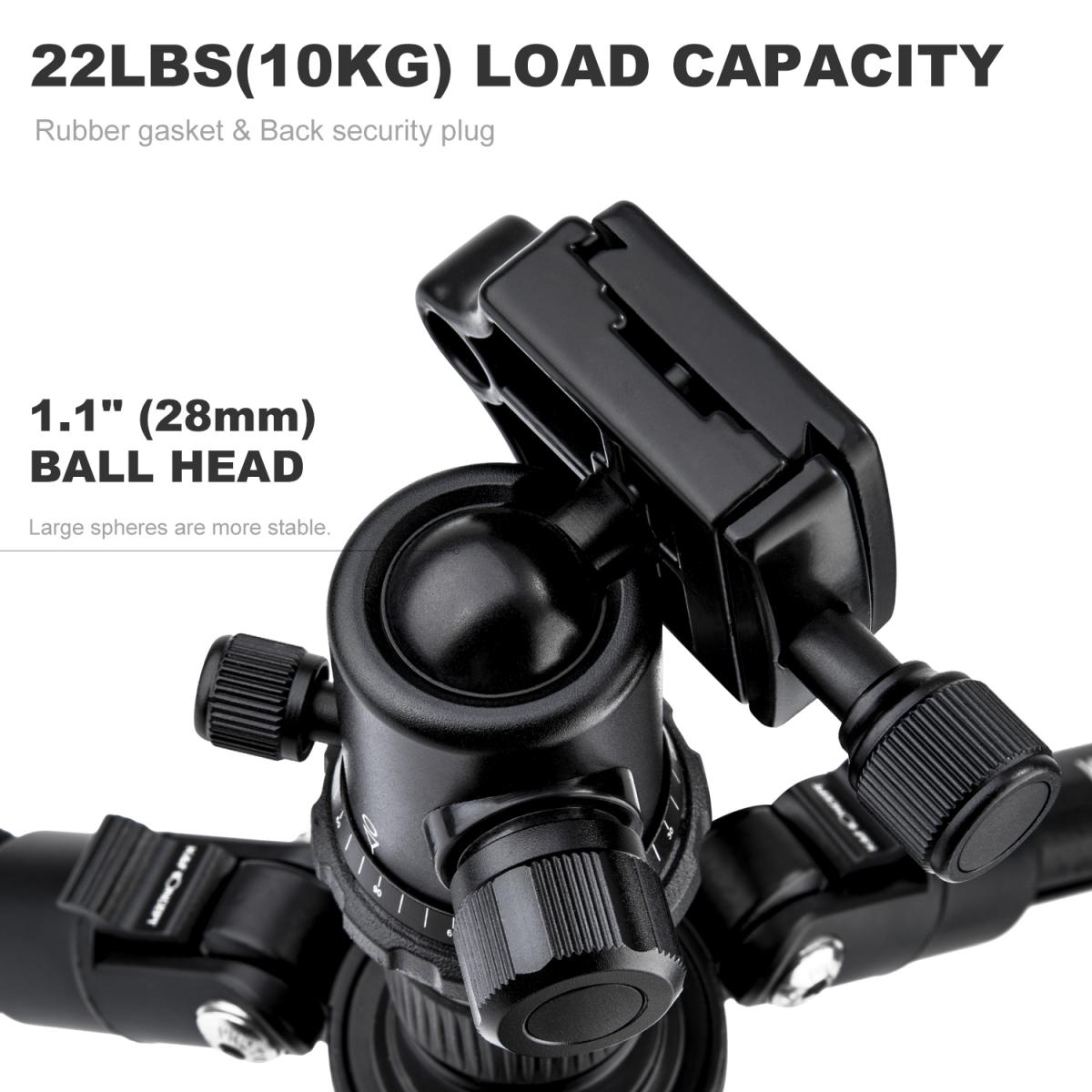 TM2324 II Opvouwbaar lichtgewicht aluminium statief