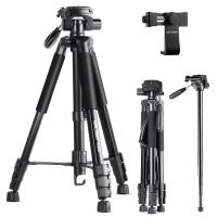 TM2624L Statyw do aparatu 69,7"/177 cm Statyw do telefonu o udźwigu 8,8 funta z 3-stronną głowicą panoramiczną i odłączanym monopodem do lustrzanek cyfrowych TM2624L Statyw do aparatu 69,7"/177 cm Statyw do telefonu o udźwigu 8,8 funta z 3-stronną głowicą panoramiczną i odłączanym monopodem do lustrzanek cyfrowych