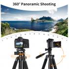 TM2624L Statyw do aparatu 69,7"/177 cm Statyw do telefonu o udźwigu 8,8 funta z 3-stronną głowicą panoramiczną i odłączanym monopodem do lustrzanek cyfrowych