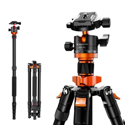 175cm Treppiede in Alluminio per Fotocamera Rflex Professionale con Monopiede + Testa a Sfera, Carico 10 kg - K255A4+BH-28L (TM2515M1)