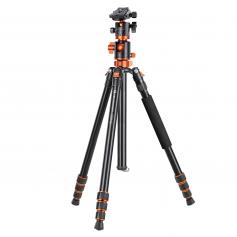 76"/189cm Stativ Kamera T254A4(SA254T3) Professionelles Horizontales Mittelachsen Alu Stativ mit abnehmbarem Einbeinstativ, 360° Kugelkopf, und Schnellwechselplatte, Kompatibel mit DSLR-Kameras