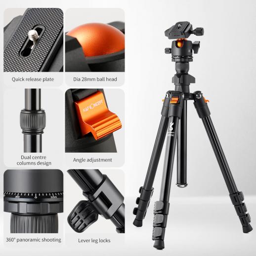 Schwarz Kamera Stativ 60 Zoll Portable Professionelle Leichtgewicht Traveller Aluminium Stativ mit Pan Kopf für Kamera DSLR DV Canon Nikon Sony 