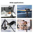 76''/1.93m Camera Tripod with Rotatable Multi-Angle Center Column,Lightweight Travel Outdoor DSLR Tripods with 360 Degree Ball Head Load Capacity 8kg/17.6lbs, Cellphone Clips for Smartphone