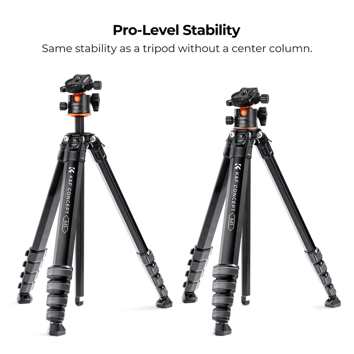 Compact Travel Tripod Aluminium Alloy Camera Tripod M1+BH35L K&F Concept