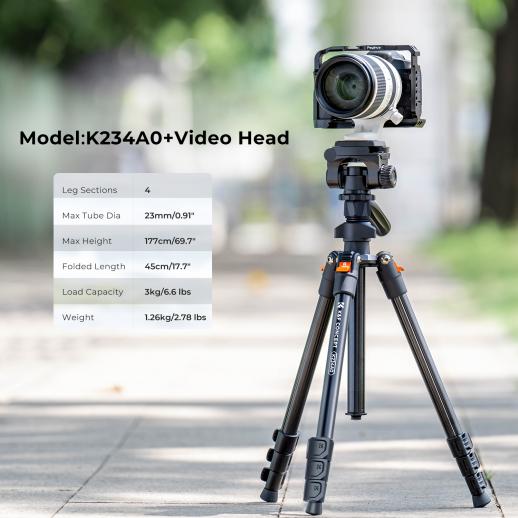 Trépied de caméra vidéo professionnel portable support de photographie de  voyage