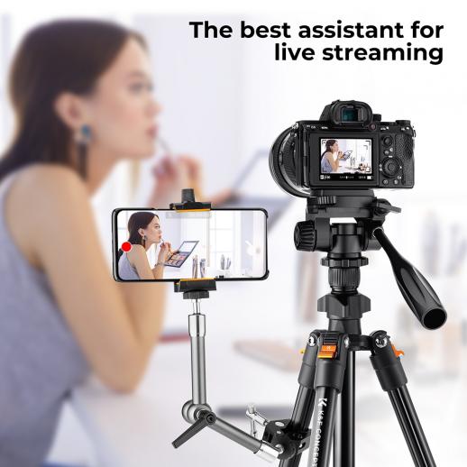 Acheter Double support pour téléphone, adaptateur de montage sur trépied,  prise de vue horizontale et verticale pour téléphone, Selfie, vidéo en  direct