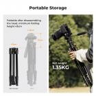 Tripé de câmera de 77"/1,96 m, tripé de vídeo, tripé de viagem leve, tripé com cabeça de 3 vias, tripé de alumínio para câmera DSLR, tripé para smartphone com suporte para celular O234A5+BV01