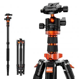 198cm Kamera Stativ, Aluminium Tripod, Stativ mit Monopod Funktion, 360° Panorama Kugelkopf Schnellwechselplatte für Spielgelreflexkamera, Digitalkamera