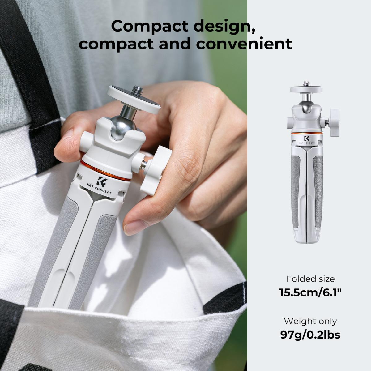 MS02 13.4'' / 34 cm Telefoonstatief Selfie Stick Desktopstandaard Oranje Grijs