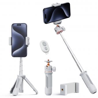 MS02 Supporto da tavolo per selfie stick con treppiede per telefono da 13,4''/34 cm Arancione Grigio MS02 Supporto da tavolo per selfie stick con treppiede per telefono da 13,4''/34 cm Arancione Grigio