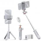 MS02 Supporto da tavolo per selfie stick con treppiede per telefono da 13,4''/34 cm Arancione Grigio