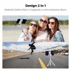 MS02 Supporto da tavolo per selfie stick con treppiede per telefono da 13,4''/34 cm Arancione Grigio