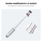 MS02 Supporto da tavolo per selfie stick con treppiede per telefono da 13,4''/34 cm Arancione Grigio