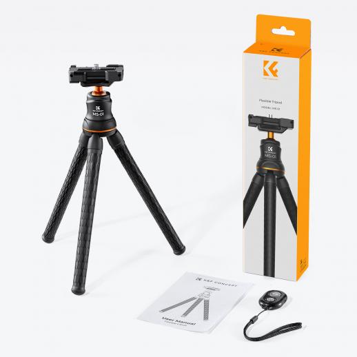 K&F Concept Mini Trépied Appareil Photo Trépied de Téléphone avec  Télécommande Bluetooth - K&F Concept
