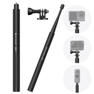 K&F Concept asta di prolunga in metallo da 153 cm MS07, adattatore da 14, dotata di adattatore GoPro, compatibile con GoPro, DJI Action, Insta360