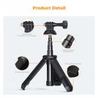 MS03 13''/33cm Phone Tripod Selfie Stick Desktop Stand (Small Size) For Gopro, Action, And Insta Black Orange