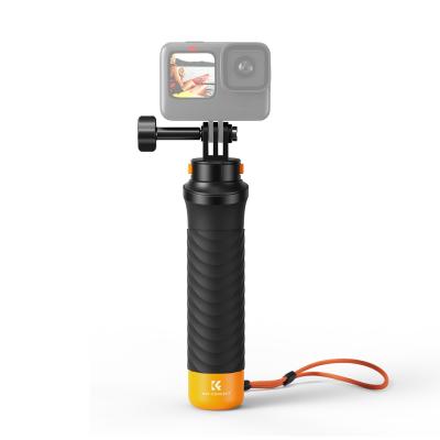 Gopro Bastone Selfie Galleggiante con Impugnatura Galleggiante, Sistema di Sgancio Rapido, Impugnatura in Silicone e Corda Anti-Perdita Arancione, per Gopro, Action, Insta, Interfaccia Inferiore 1/4 per la Maggior Parte delle Altre Action Camera