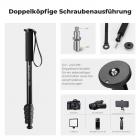 K&F Concept 63'' Kamera Einbeinstativ 5-Sektion Höhe Aluminium Einbeinstativ mit Metall und Gummifüßen 2-in-1 Design, leichtes & tragbares Kamera Zubehör