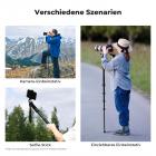 K&F Concept 63'' Kamera Einbeinstativ 5-Sektion Höhe Aluminium Einbeinstativ mit Metall und Gummifüßen 2-in-1 Design, leichtes & tragbares Kamera Zubehör