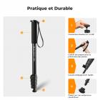 K&F Concept Monopode pour Appareil Photo de 63 pouces Monopode en Aluminium à 5 Sections de Hauteur avec Pieds en Métal et en Caoutchouc Conception 2 en 1, Accessoires d'Appareil Photo Légers et Portables