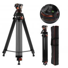 75.2"/1.91m Videostativ mit 360° Fluidkopf, Kamera Stativ für DSLR, Camcorder, Kameras 17.6 lbs/8 kg Tragkraft, VA3+BV10