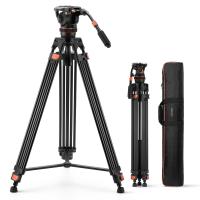 Video stativ VA3+BV10 Kamera Stativ Videostativ mit professionellem Fluidkopf, 191cm Video Tripod, Kamera Stativ kompatibel mit Canon Nikon Sony und Anderen DSLR, Camcorder, Kameras