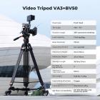 75.2"/1.91m Videostatief met 360° Vloeistofkop, Camerastatief voor DSLR, Camcorders, Camera's 17.6lbs/8kg Belastbaar, VA3+BV10 (Model wordt willekeurig geleverd (oud of nieuw))