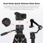 75.2"/1.91m Camerastatief, Videostatief met 360° Vloeistofkop, Vloeistofkopstatief voor DSLR, Camcorders, Camera's 22lbs/10kg Laadvermogen VA3+BV20