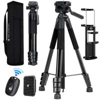 K&F Concept Treppiede per fotocamera, 68" Treppiedi per DSLR da viaggio portatile leggero per esterni per fotocamera, telefono, registrazione video, treppiede, clip per cellulare per smartphone, streaming live, vlog S254A3+BV01 K&F Concept Treppiede per fotocamera, 68" Treppiedi per DSLR da viaggio portatile leggero per esterni per fotocamera, telefono, registrazione video, treppiede, clip per cellulare per smartphone, streaming live, vlog S254A3+BV01