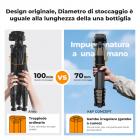 K&F Concept Treppiede per fotocamera, 75" Treppiedi per DSLR da viaggio portatile leggero per esterni per fotocamera, telefono, registrazione video, treppiede, clip per cellulare per smartphone, streaming live, vlog (grigio)