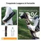 K&F Concept Treppiede per fotocamera, 75" Treppiedi per DSLR da viaggio portatile leggero per esterni per fotocamera, telefono, registrazione video, treppiede, clip per cellulare per smartphone, streaming live, vlog (grigio)