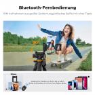 K&F Concept 190cm Kamerastativ S255A3+BV01, Leichtes Stativ mit Tasche, Tragbare Fotostativ nur 1.3kg mit  Rutschfestes Hufeisenfußbett, Tripod für Smartphone, Reisestativ mit Handy-Tablet Halterung (Gold)