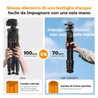 K&F Concept Treppiede Fotocamera e Smartphone 190cm/75", Cavalletto Fotografico in Alluminio S255A3+BH-36 con Telecomando Bluetooth e Testa a Sfera, Treppiede Compatto per DSLR/Ipad/Live Streaming