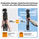 K&F Concept Kamerastativ S255A3+BV01 Leichtes Stativ mit Tasche 190cm Handystativ Tripod für Canon Nikon Sony Kamera/DSLR Stativ für Smartphone,Reisestativ mit Handy-Tablet-Halterung(Schwarz)