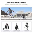 55cm Mini Treppiede Pieghevole da Tavolo in Lega di Alluminio con Testa a Sfera BH-25L a Baricentro Basso, Piastra a sgancio rapido da 1/4", supporta 6kg, include un morsetto per telefono a forma di E