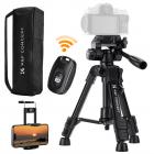 K&F Concept Mini-bordstativ for kamera, 25-tommers aluminiums bordstativ for mobiltelefon og fjernkontroll, bærbart reisestativ for DSLR-kameraer, videokamera, telefon, projektor, spotting scope S233A0
