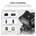 K&F Concept Mini-bordstativ for kamera, 25-tommers aluminiums bordstativ for mobiltelefon og fjernkontroll, bærbart reisestativ for DSLR-kameraer, videokamera, telefon, projektor, spotting scope S233A0