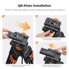 2m/8kg Innstegsstativ for Video DV-kamera 20 mm diameter 3-seksjoners dobbeltradsrør Rund sklisikker pute 70 mm skåldiameter Dempingsjustering, VA3+BV70, K&F CONCEPT