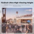 Trípode compacto de aluminio de 185 cm para cámara, trípode de viaje portátil compatible con iPhone, capacidad de 10 kg, cabezal de bola Arca Swiss para DSLR sin espejo, nivel láser, caza, K&F CONCEPT