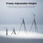 Trípode compacto de aluminio de 185 cm para cámara, trípode de viaje portátil compatible con iPhone, capacidad de 10 kg, cabezal de bola Arca Swiss para DSLR sin espejo, nivel láser, caza, K&F CONCEPT