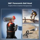 Trípode magnético de liberación rápida de 65 cm (25,6") compatible con DJI Osmo Nano/Osmo Action 6, mango extensible 2 en 1 con varilla de extensión, palo selfie con rótula de 360°, soporte para vlogs y accesorios K&F CONCEPT.