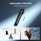 Trípode magnético de liberación rápida de 65 cm (25,6") compatible con DJI Osmo Nano/Osmo Action 6, mango extensible 2 en 1 con varilla de extensión, palo selfie con rótula de 360°, soporte para vlogs y accesorios K&F CONCEPT.