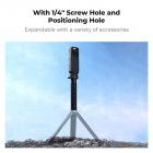 K&F CONCEPT - Palo selfie plegable magnético de liberación rápida compatible con Insta360 X5, varilla de extensión de aleación de aluminio de 89 cm/35 pulgadas, poste invisible, empuñadura ajustable con bloqueo de seguridad