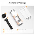 K&F CONCEPT - Palo selfie plegable magnético de liberación rápida compatible con Insta360 X5, varilla de extensión de aleación de aluminio de 89 cm/35 pulgadas, poste invisible, empuñadura ajustable con bloqueo de seguridad