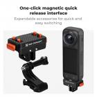 K&F Concept 1 stk. magnetisk hurtigutløseradapterfeste kompatibel med Insta360 X5, med 1/4 skruehull/adaptertilkobling/sikkerhetslås, aluminiumslegeringsbrakett utvidelsesbasestativ for Ace Pro 2