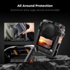 K&F CONCEPT Metallkamerabur Kompatibelt med DJI Osmo 360 Tilbehør, Beskyttelsesetui i Aluminiumslegering | Med Silikonlinsedeksel | Utvidelsesramme med 2 Cold Shoe-fester | Innebygd Ladegrensesnitt