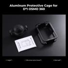 K&F CONCEPT Metallkamerabur Kompatibelt med DJI Osmo 360 Tilbehør, Beskyttelsesetui i Aluminiumslegering | Med Silikonlinsedeksel | Utvidelsesramme med 2 Cold Shoe-fester | Innebygd Ladegrensesnitt
