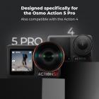 K&F CONCEPT Wide-Angle Lens Compatible with DJI Osmo Action 5 Pro, Screw On 185° Wider View Multi-Coated Optical Glass Action Camera Accessories for Osmo Action 4